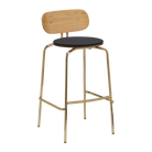 Tabouret de bar Umage 5918-1C719-04 Curious avec pieds en laiton et coussin Shadow