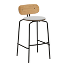 Tabouret de bar Umage 5918-3C719-03 Curious avec pieds noirs et coussin Sterling