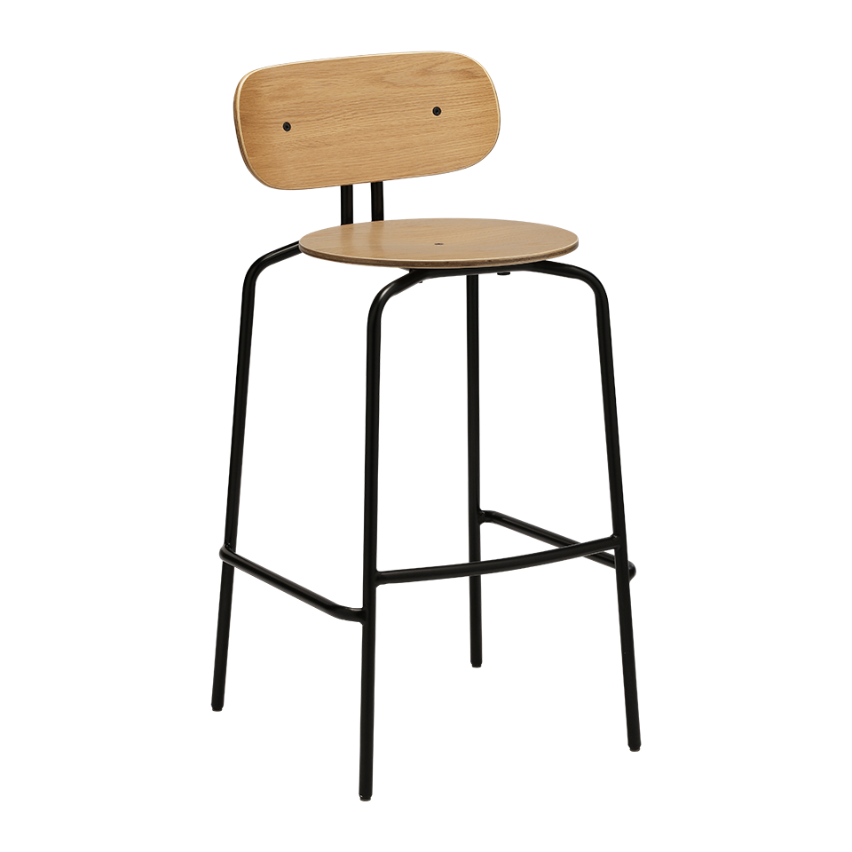 Tabouret de bar Umage 5918-3 Curious, pieds noirs, sans coussin