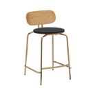 Tabouret de bar Umage 5919-1C719-04 Curious avec pieds en laiton et coussin Shadow