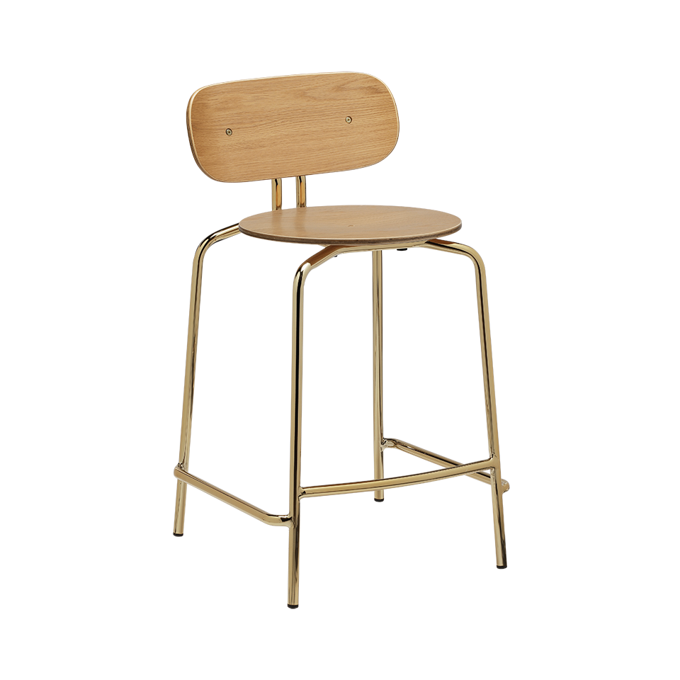 Tabouret de bar Umage 5919-1 Curious avec pieds en laiton, sans coussin