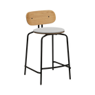Tabouret de bar Umage 5919-3C719-03 Curious avec pieds noirs et coussin Sterling
