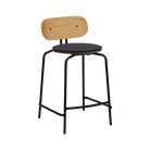 Tabouret de bar Umage 5919-3C719-04 Curious avec pieds noirs et coussin Shadow