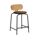 Tabouret de bar Umage 5919-3C719-19 Curious avec pieds noirs et coussin marron Teddy
