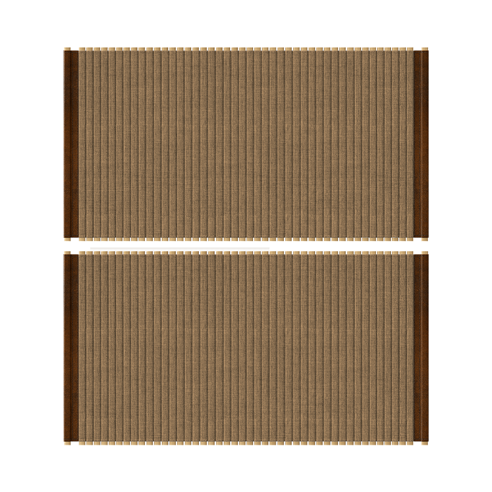 Umage 706-01 Audacious Tambour Doors for Cabinet in Sugar Brown