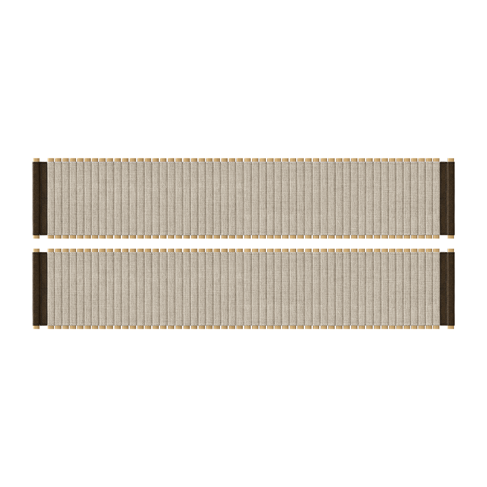 Umage 707-02 Audacious Tambour Doors for TV Bench in White Sands