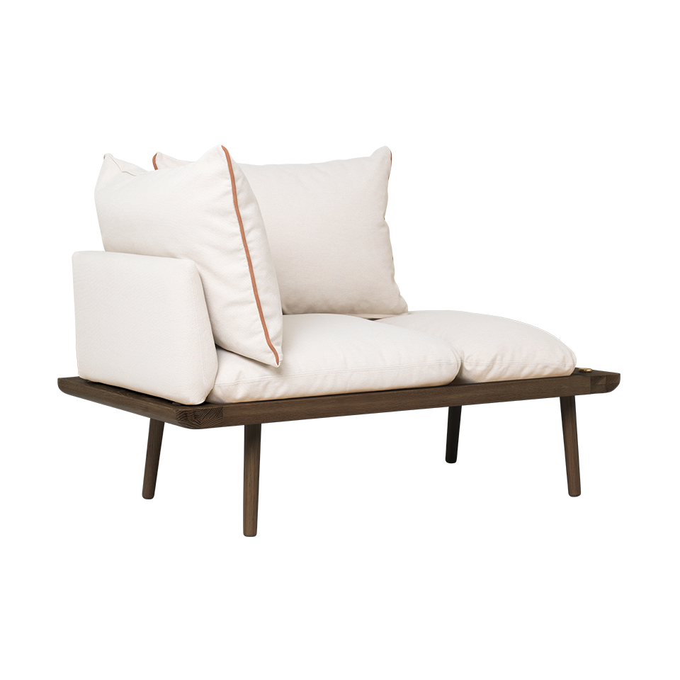 Umage 5762C723-02 Lounge Around 1.5-seater in Dark Oak with White Sands