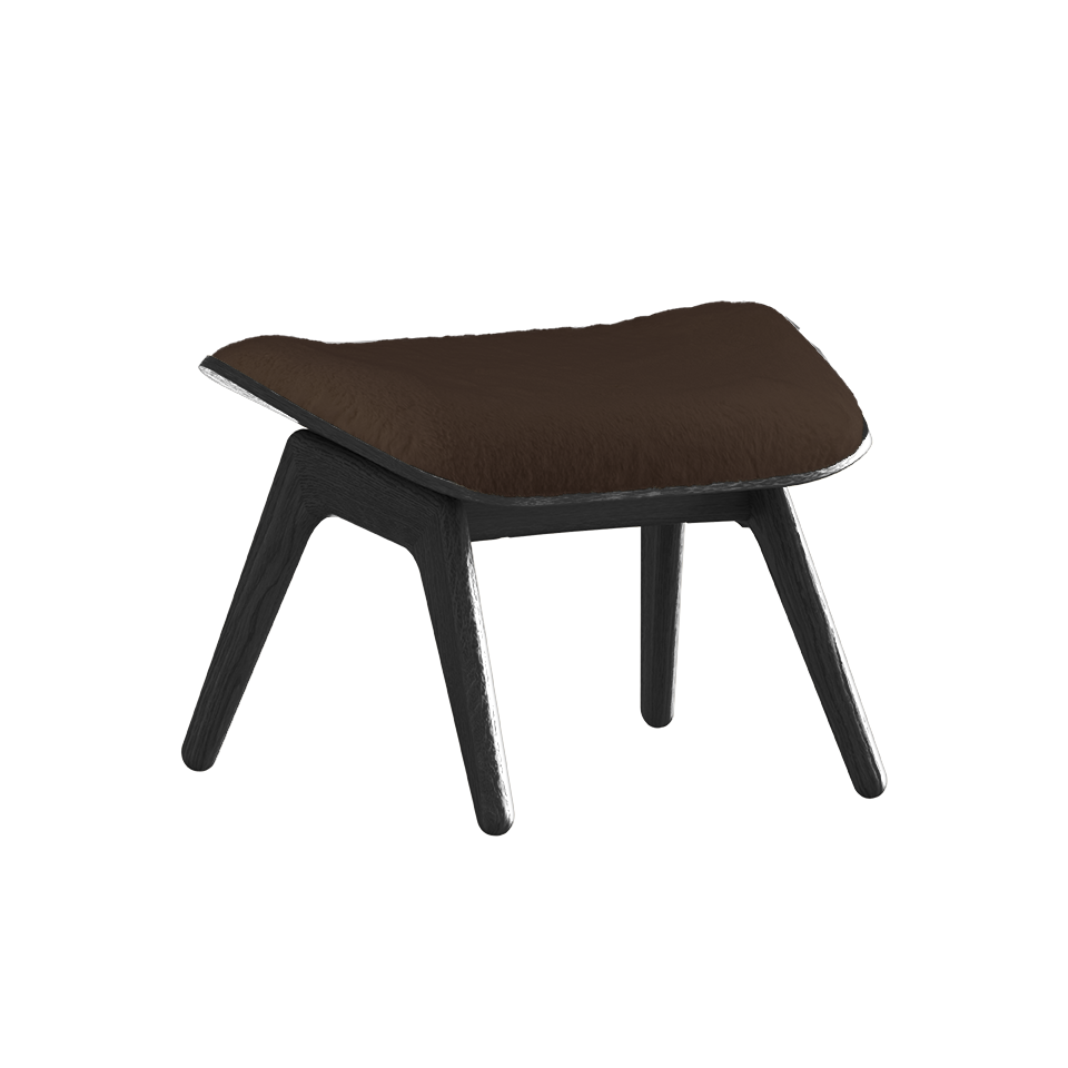 Umage 5116NC5583-7N The Reader Ottoman in Black Oak with Teddy Brown
