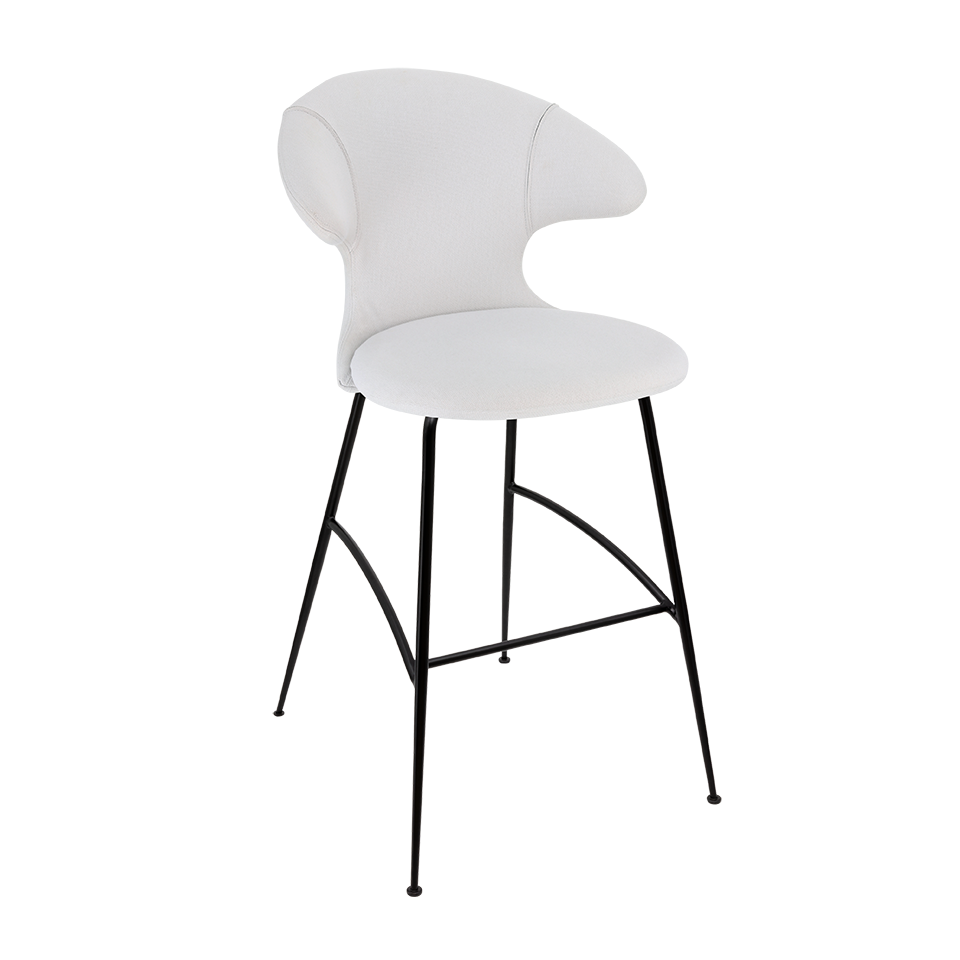 Tabouret de bar Time Flies Umage 590-03C5912-3 en argent sterling/noir