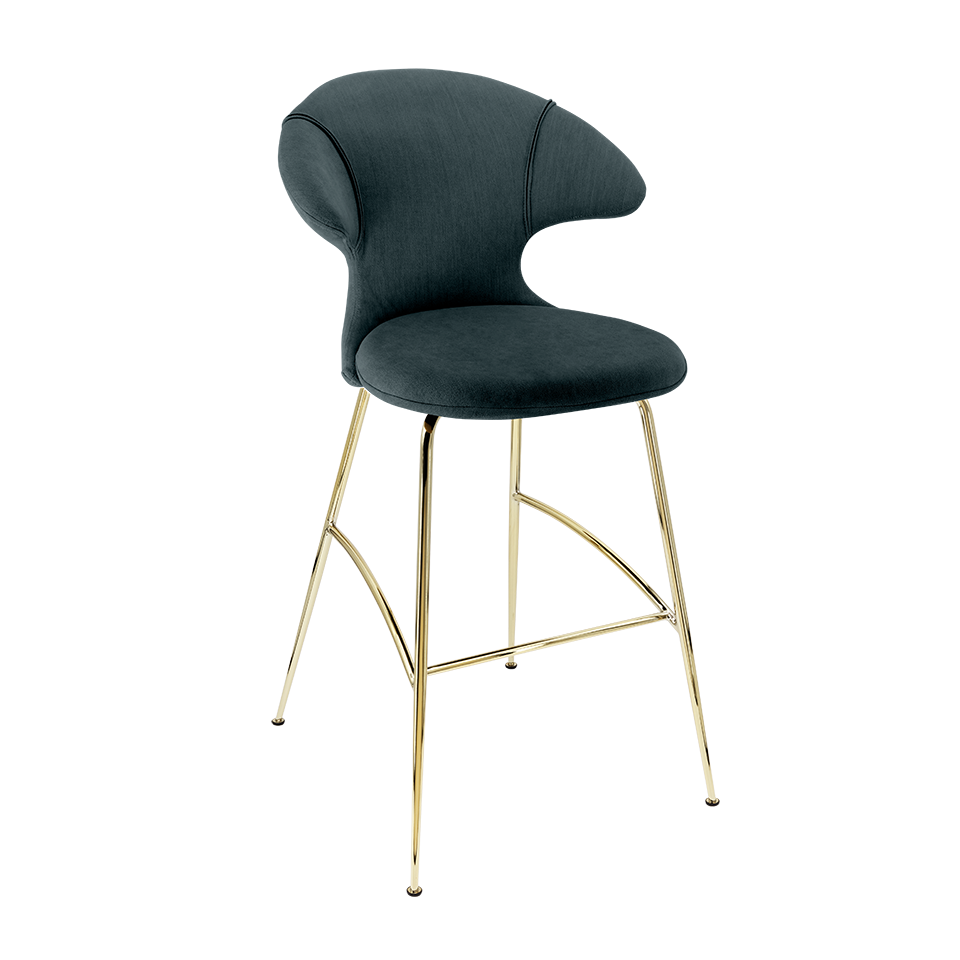 Tabouret de bar Time Flies Umage 590-17C5912-1, coloris Quantum Blue / Laiton