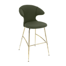 Tabouret de bar Time Flies Umage 590-05C5912-1, vert anglais et laiton.