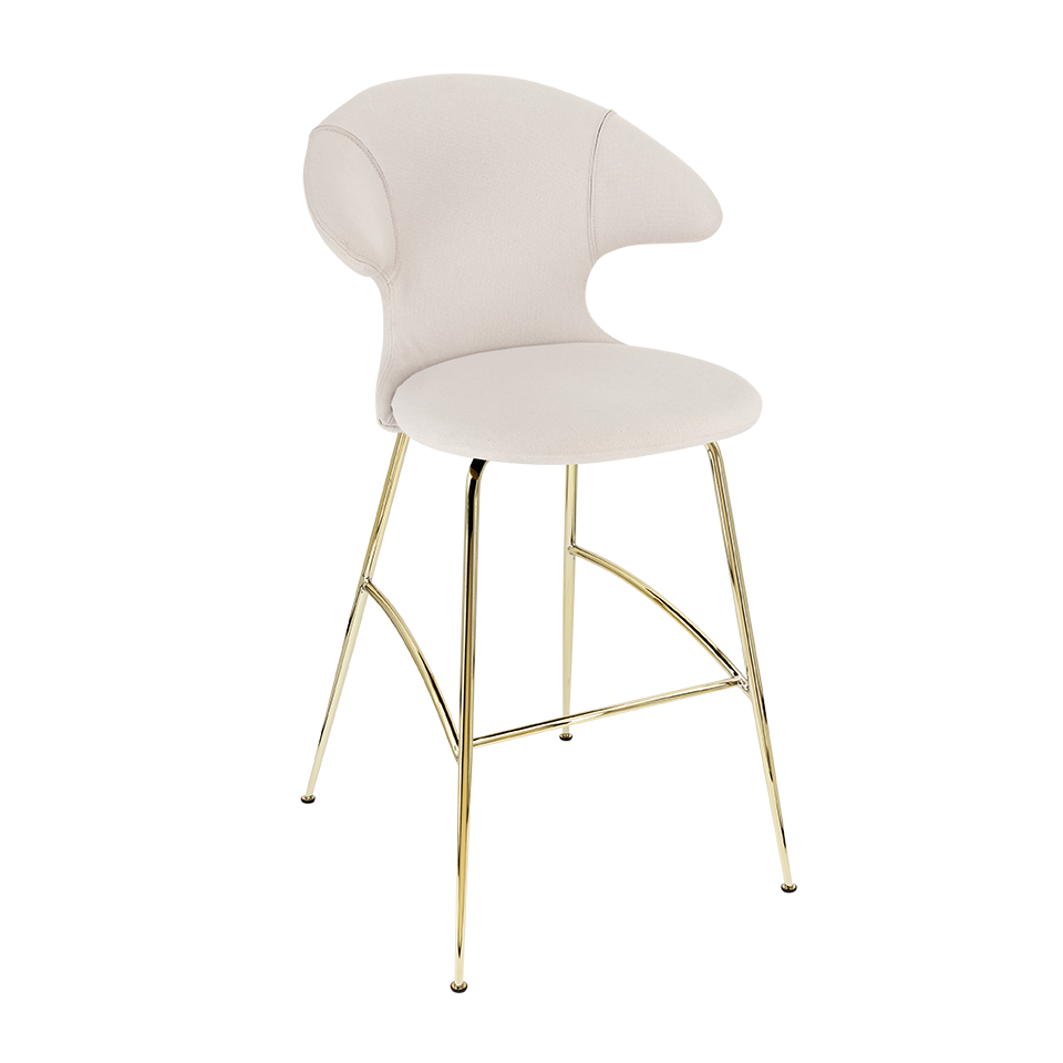 Tabouret de bar Time Flies Umage 590-02C5912-1 en coloris White Sands / Laiton