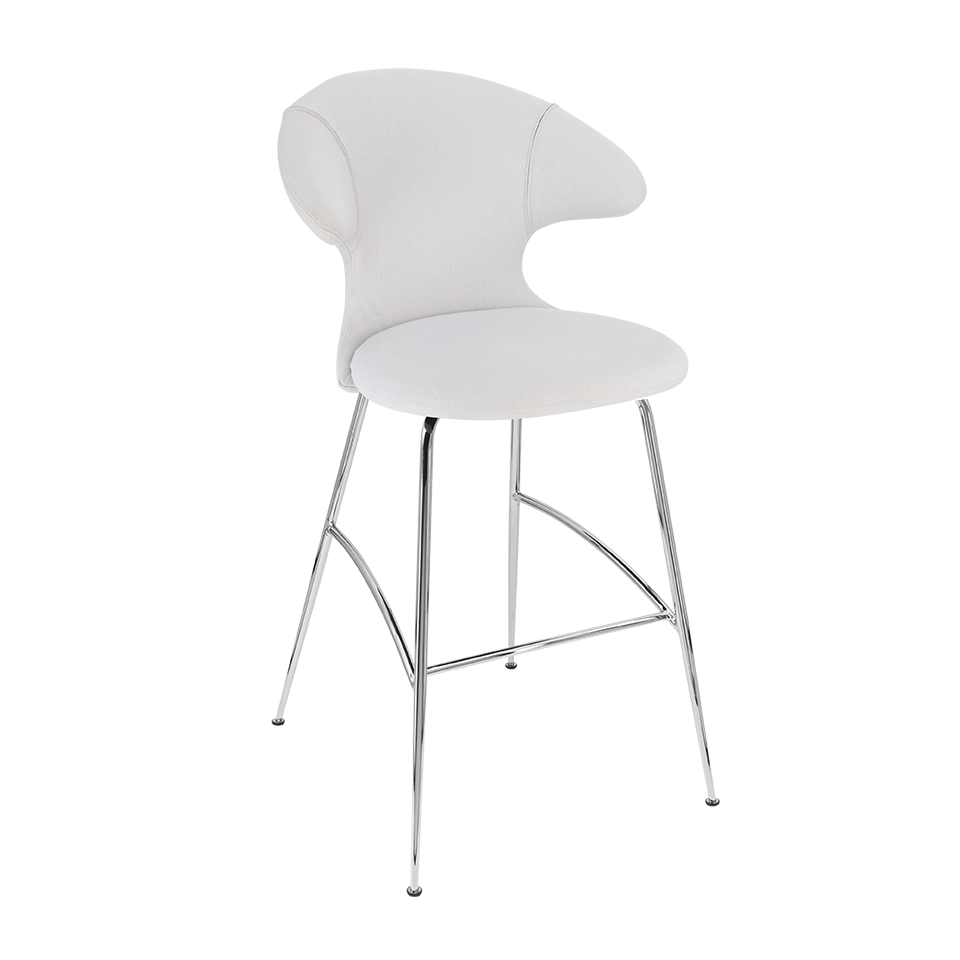 Tabouret de bar Time Flies Umage 590-03C5912-2 en argent sterling/chrome
