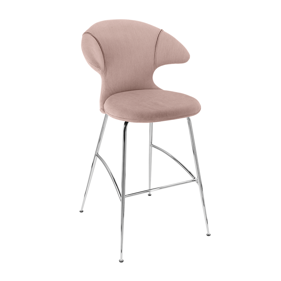 Tabouret de bar Time Flies Umage 590-16C5912-2, coloris Stone Rose/Chrome