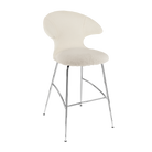Tabouret de bar Time Flies Umage 590-18C5912-2, coloris Teddy White/Chrome