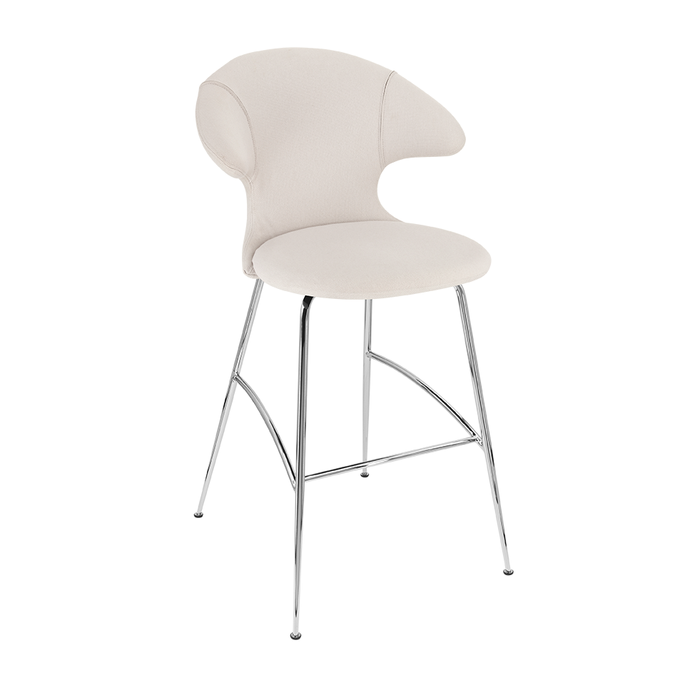 Tabouret de bar Time Flies Umage 590-02C5912-2, coloris White Sands/Chrome