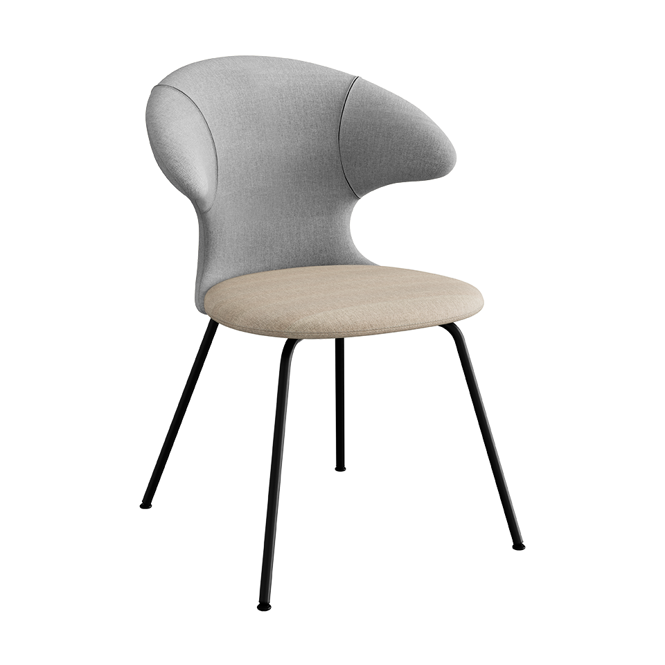Umage Time Flies Chair with Silver Grey back, Sand seat and Black legs