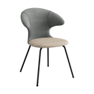 Umage Time Flies Chair with Slate Grey back, Sand seat and Black legs