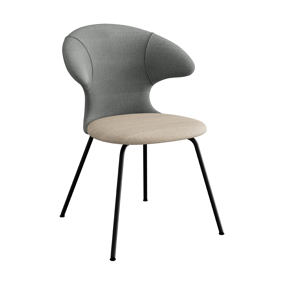 Umage Time Flies Chair with Slate Grey back, Sand seat and Black legs