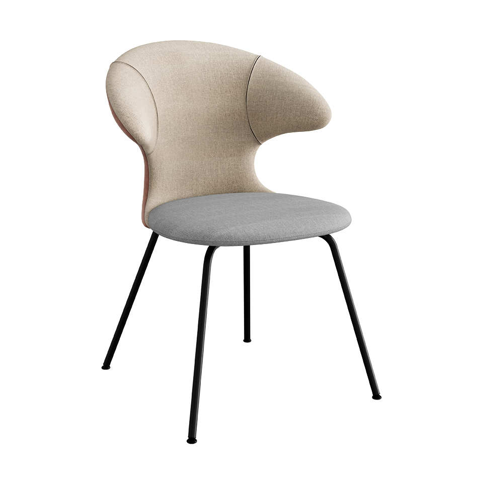 Umage Time Flies Chair with Sand and Burnt Almond back, Silver Grey seat and Black legs