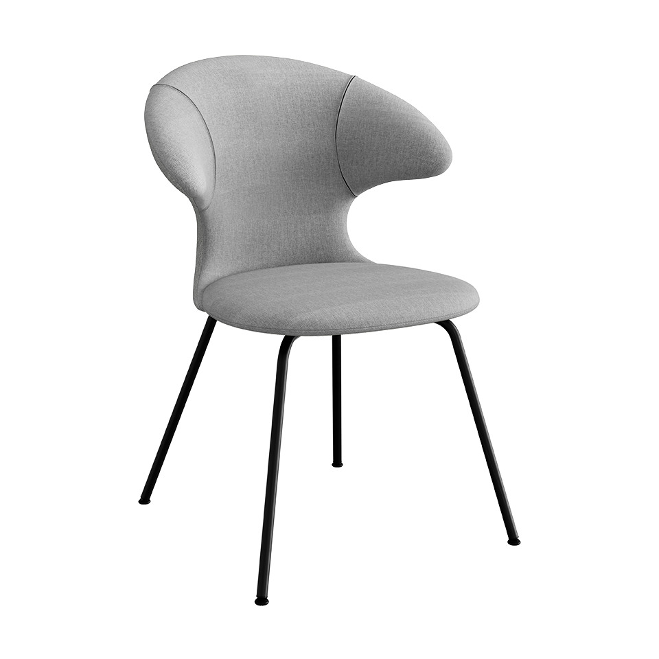 Umage Time Flies Chair with Silver Grey and Wellington back, Silver Grey seat and Black legs