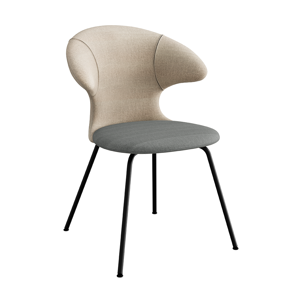 Umage Time Flies Chair with Sand back, Slate Grey seat and Black legs