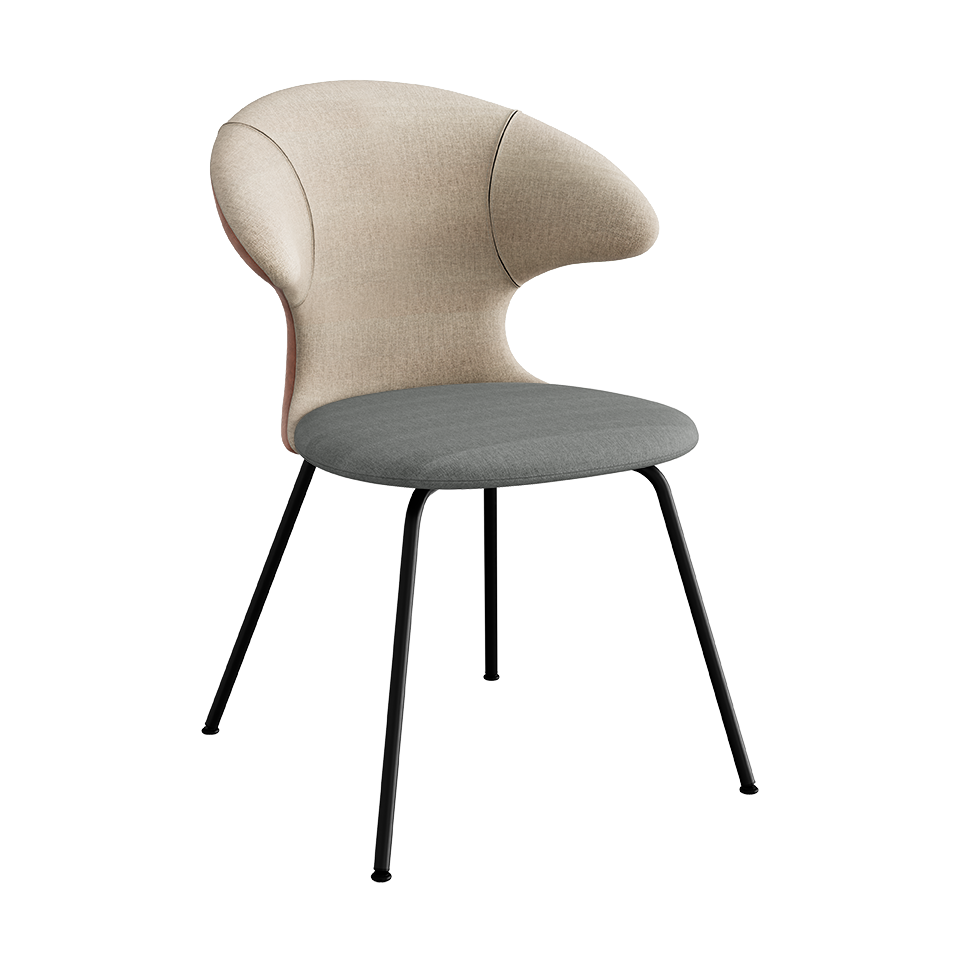 Umage Time Flies Chair with Sand and Burnt Almond back, Slate Grey seat and Black legs