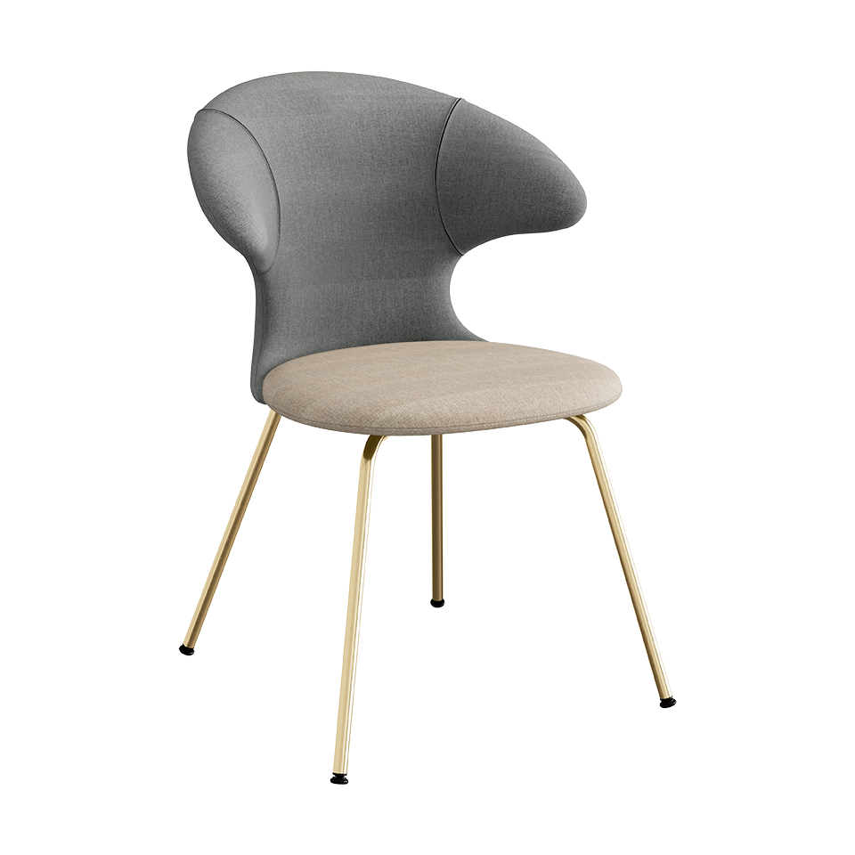 Umage Time Flies Chair with Slate Grey back, Sand seat and Brass legs