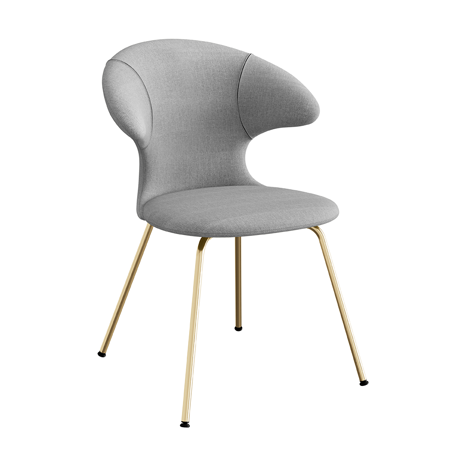 Umage Time Flies Chair with Silver Grey back, Silver Grey seat and Brass legs