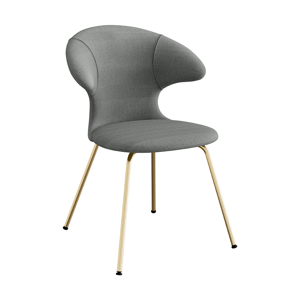 Umage Time Flies Chair with Slate Grey back, Slate Grey seat and Brass legs