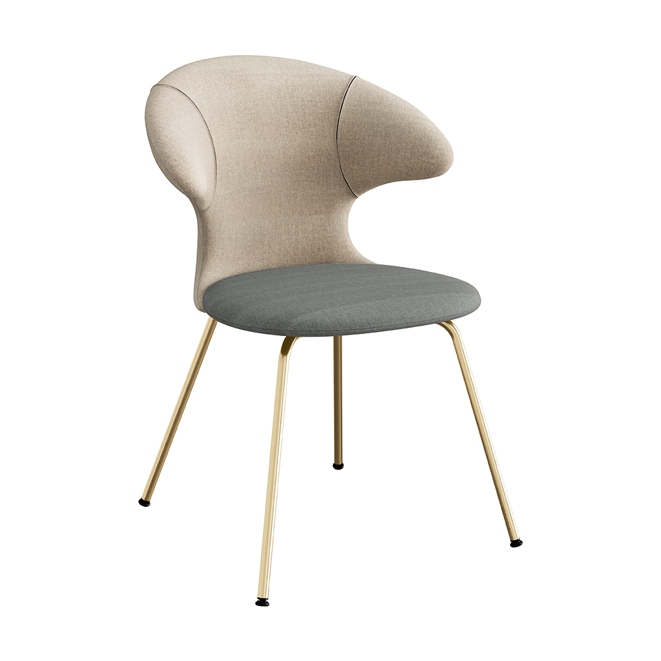 Umage Time Flies Chair with Sand back, Slate Grey seat and Brass legs