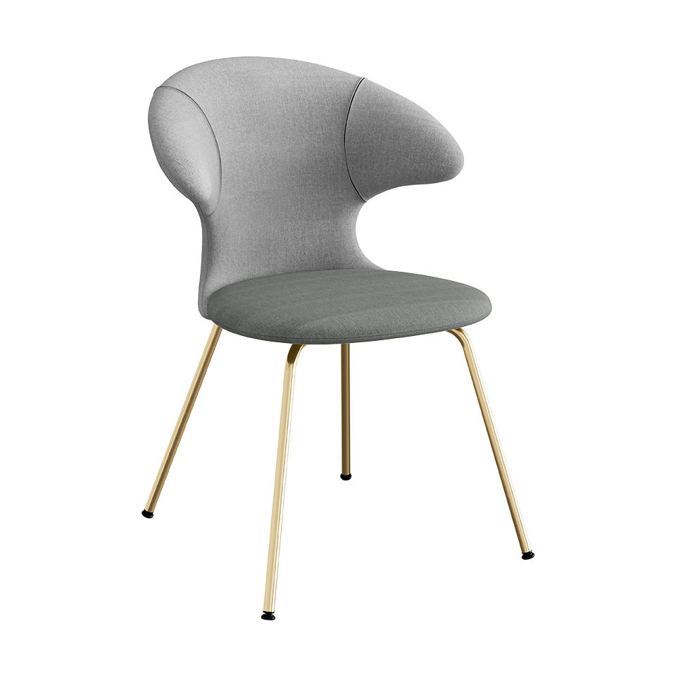 Umage Time Flies Chair with Silver Grey back, Slate Grey seat and Brass legs