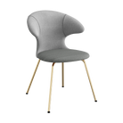 Umage Time Flies Chair with Silver Grey and Wellington back, Slate Grey seat and Brass legs