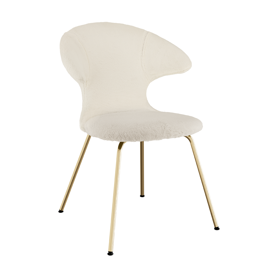 Umage 590-18C5901-1 Chaise Time Flies, ours en peluche blanc/laiton