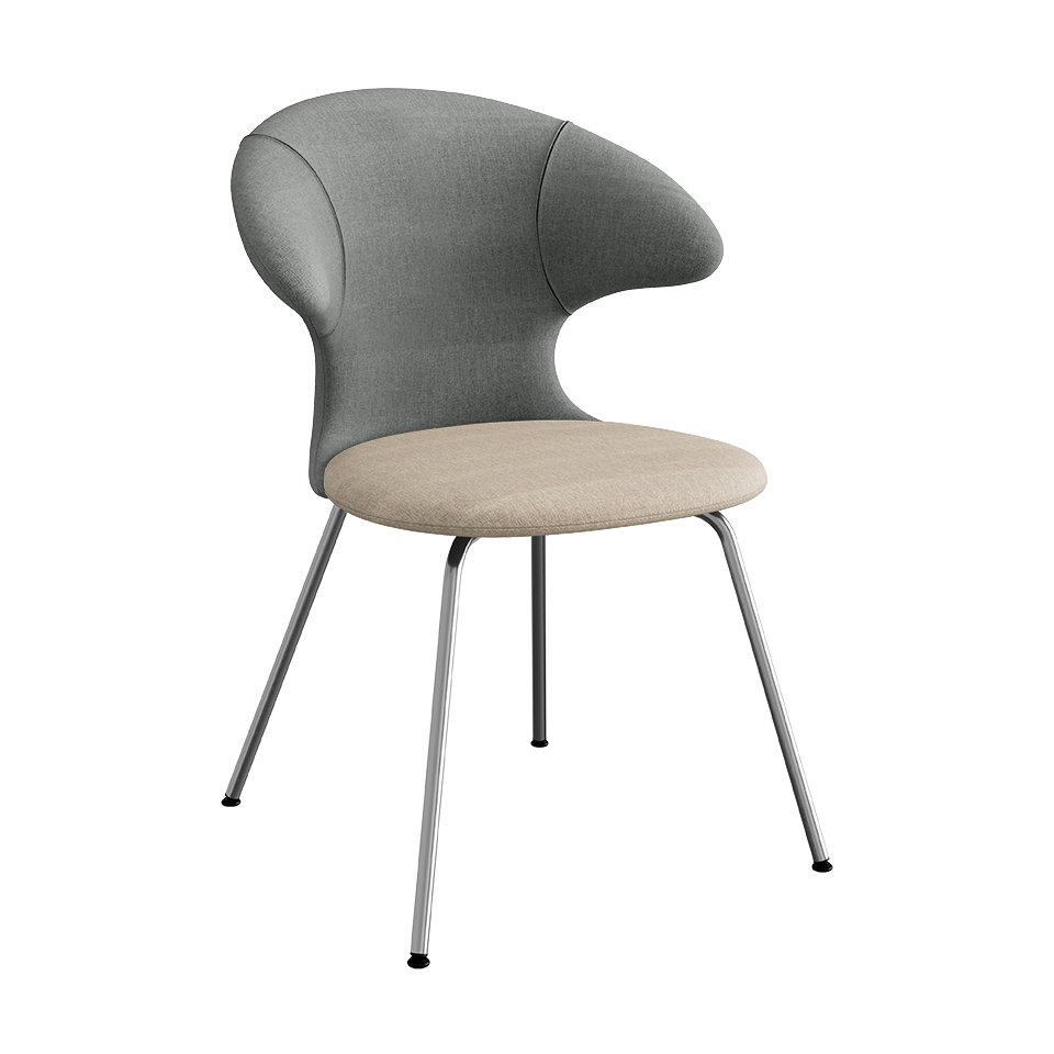 Umage Time Flies Chair with Slate Grey back, Sand seat and Chrome legs