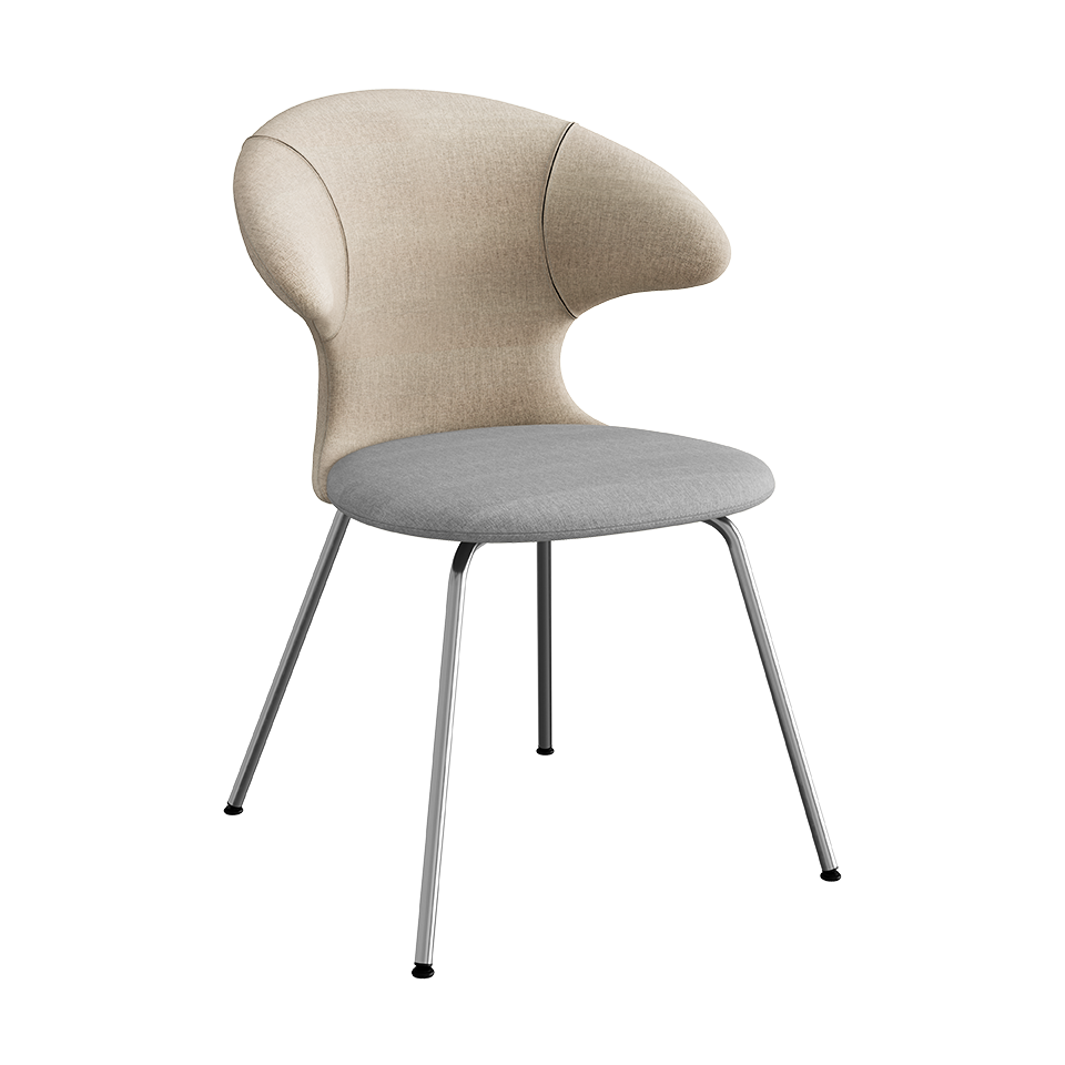 Umage Time Flies Chair with Sand back, Silver Grey seat and Chrome legs