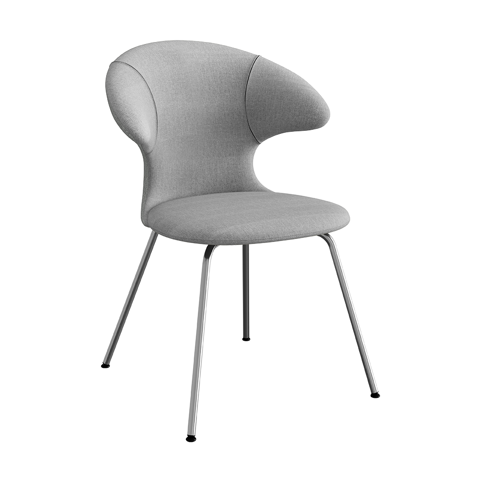 Umage Time Flies Chair with Silver Grey and Wellington back, Silver Grey seat and Chrome legs