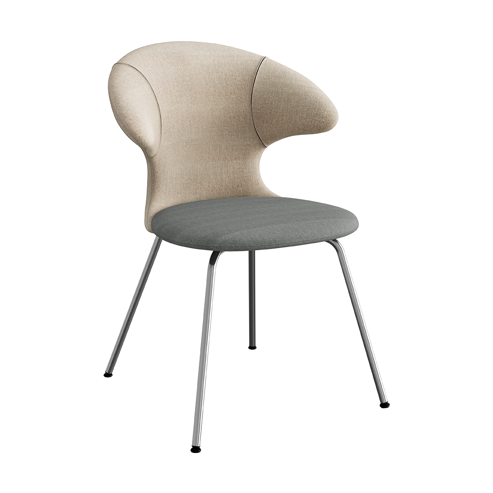 Umage Time Flies Chair with Sand back, Slate Grey seat and Chrome legs