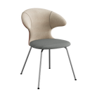 Umage Time Flies Chair with Sand and Burnt Almond back, Slate Grey seat and Chrome legs