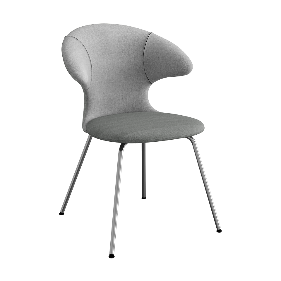 Umage Time Flies Chair with Silver Grey and Wellington back, Slate Grey seat and Chrome legs