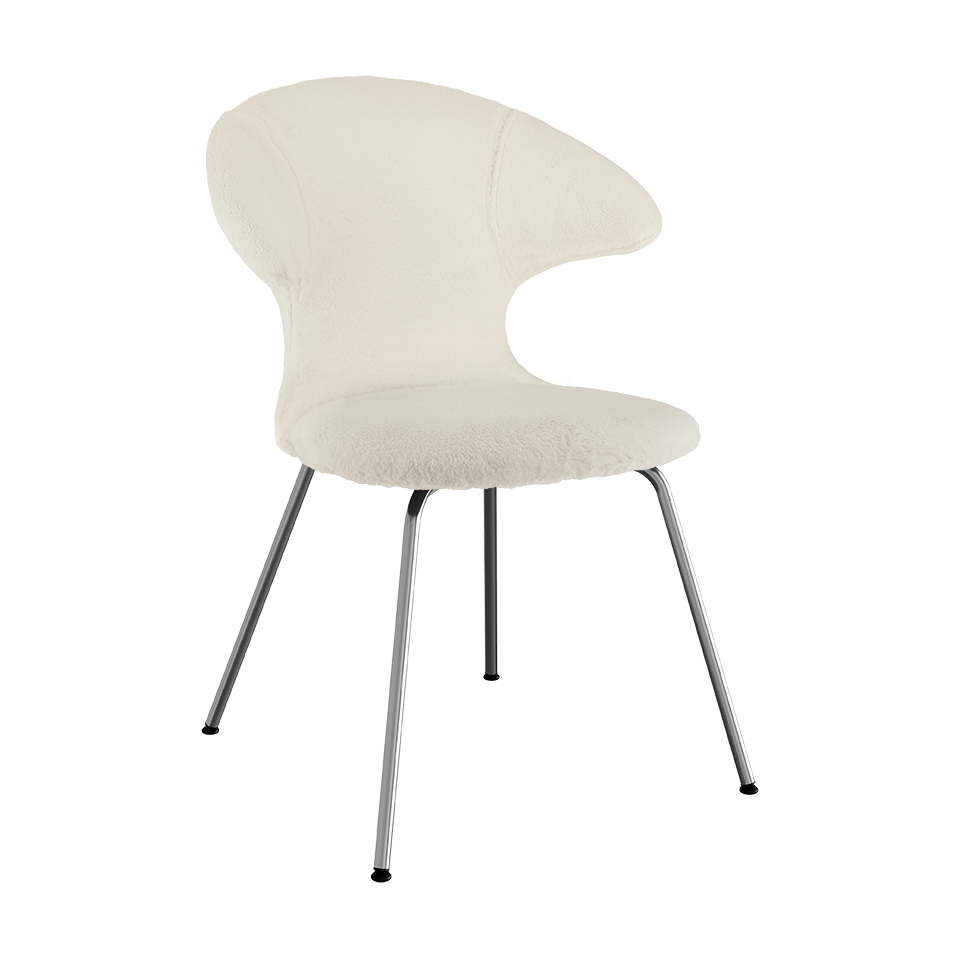 Umage 590-18C5901-2 Chaise Time Flies, ours en peluche blanc/chrome