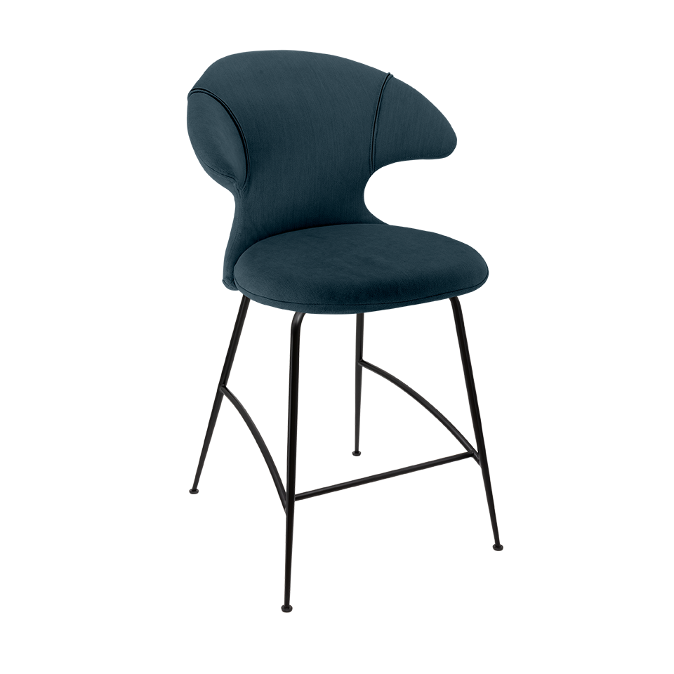 Umage 590-15C5913-3 Time Flies Counter Stool in Jet Air Blue with Black legs