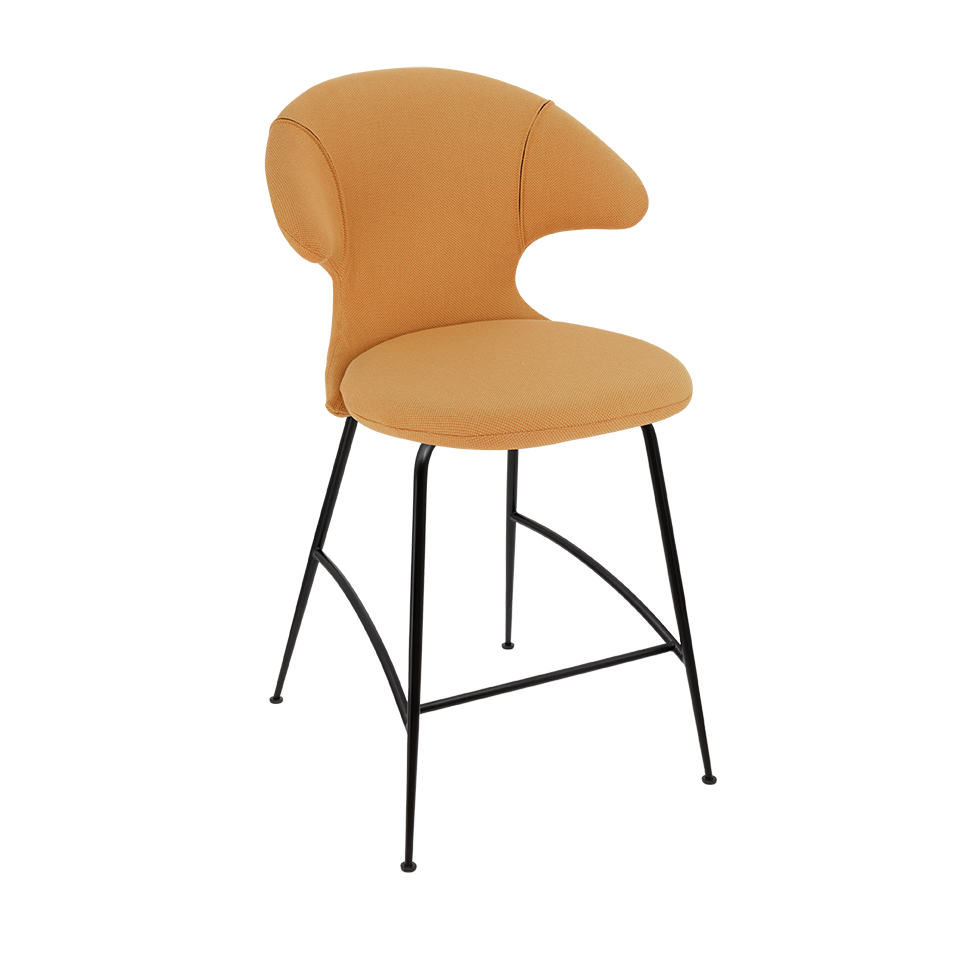 Umage 590-06C5913-3 Time Flies Counter Stool in Tangerine with Black legs