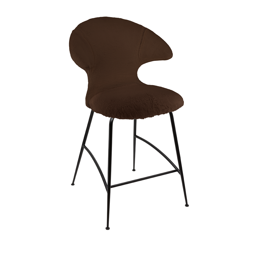 Umage 590-19C5913-3 Time Flies Counter Stool in Teddy Brown with Black legs