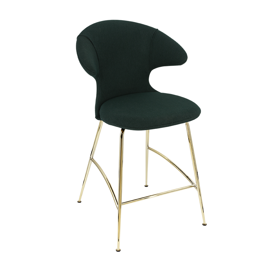 Umage 590-13C5913-1 Time Flies Counter Stool in Calm Seas with Brass legs