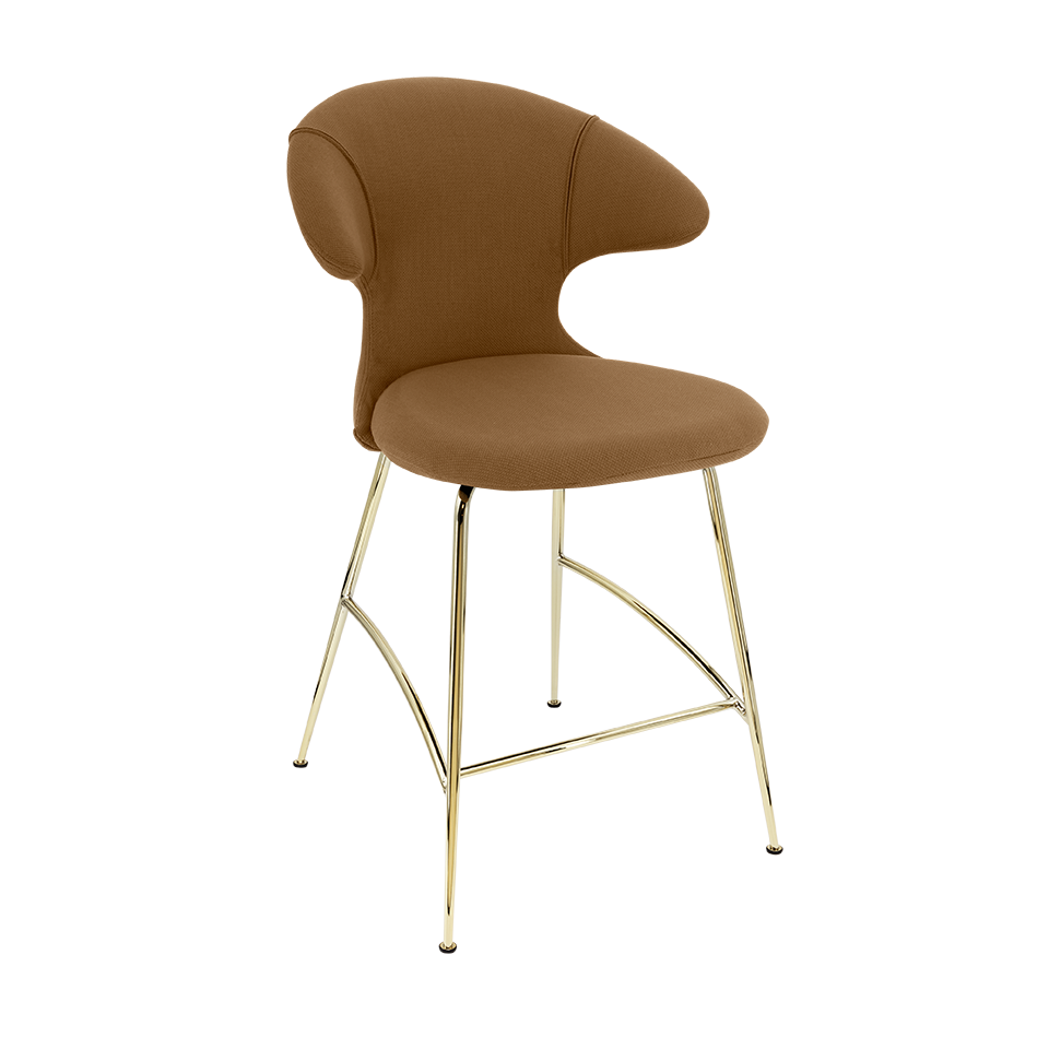 Umage 590-08C5913-1 Time Flies Counter Stool in Caramel with Brass legs