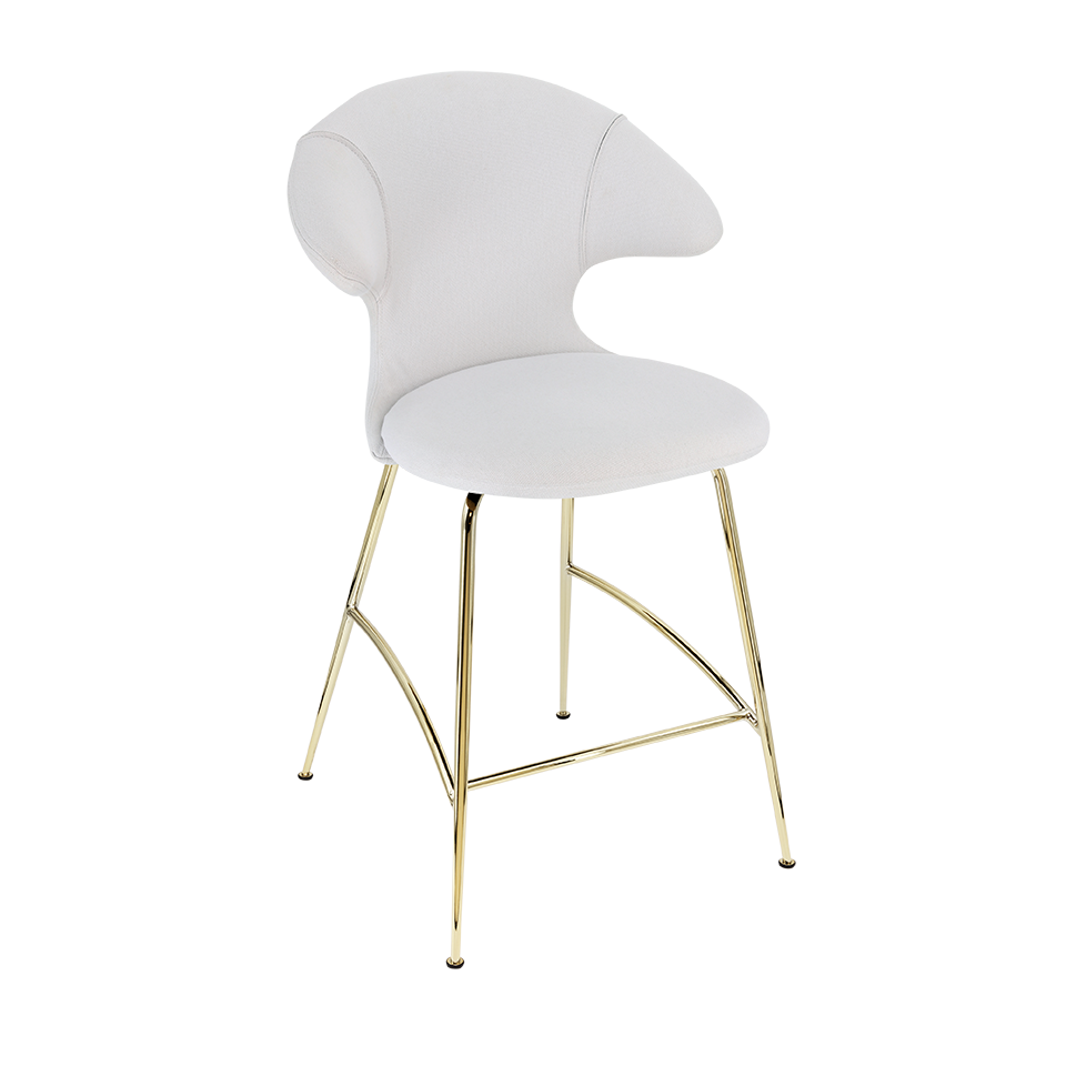 Umage 590-03C5913-1 Time Flies Counter Stool in Sterling with Brass legs