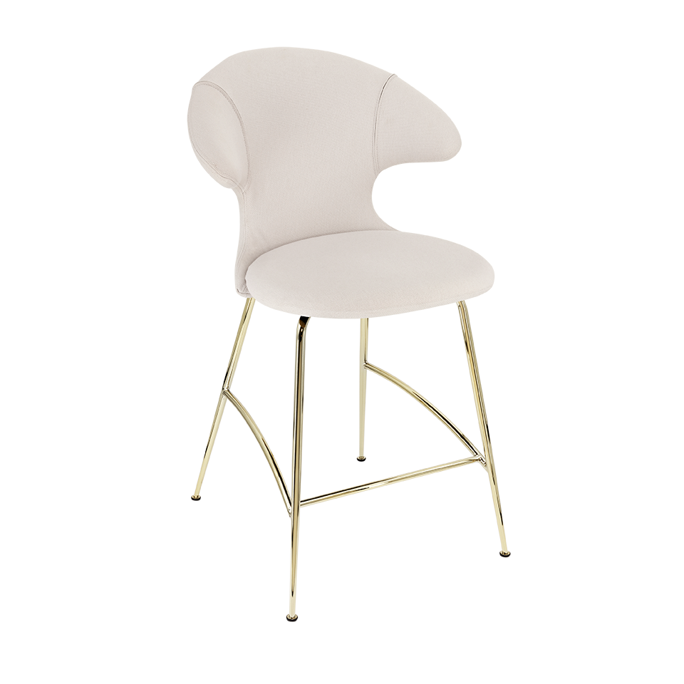 Umage 590-02C5913-1 Time Flies Counter Stool in White Sands with Brass legs