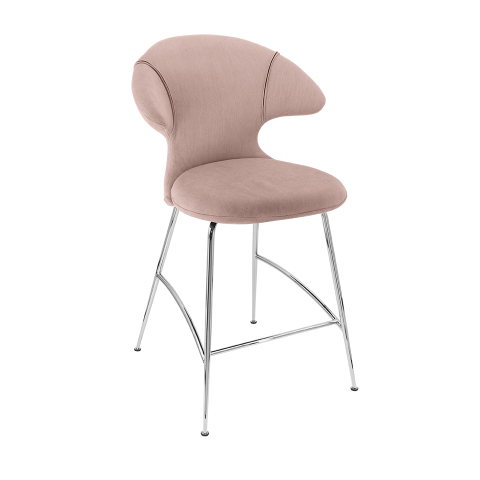 Umage 590-16C5913-2 Time Flies Counter Stool in Stone Rose with Chrome legs