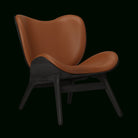 Umage 5102C5501-10 A Conversation Piece Lounge Chair, Low in Black Oak and Cognac